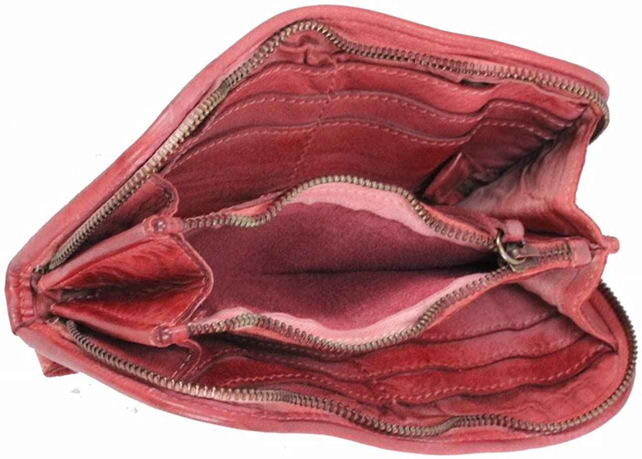 BZNA Berlin Romy Rot Wallet Clutch Leather Leder Portemonnaie Geldbörse Clutch