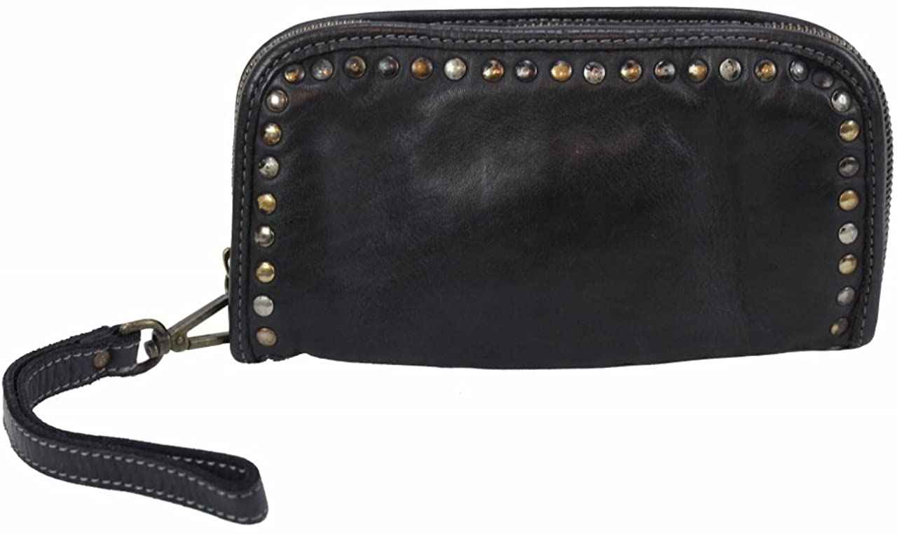 BZNA Berlin Romy nero Wallet Clutch Leather Leder Portemonnaie Geldbörse Neu