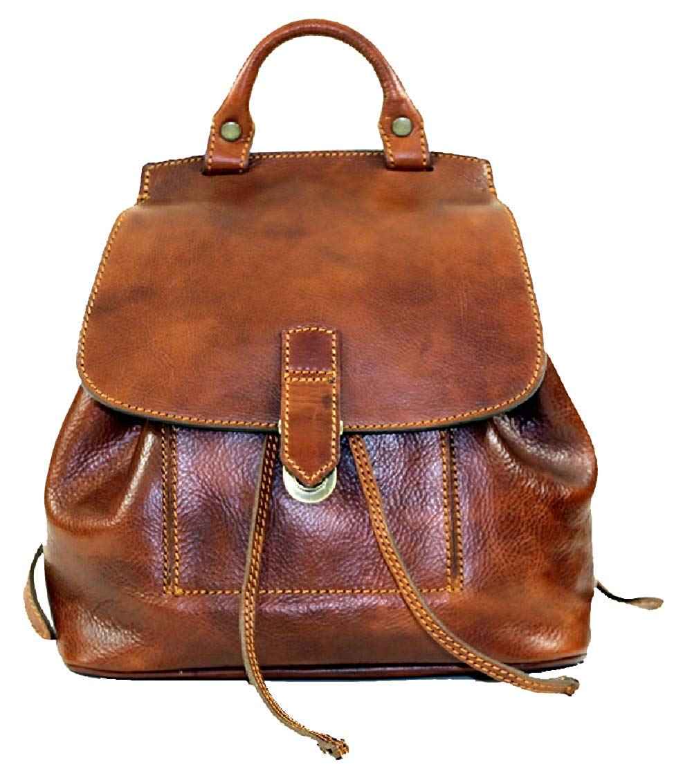 BZNA Firenze Elsa cognac Backpacker vegetable plant tanned leather italy handmade Florence Designer Ladies Handbag Shoulder Bag New