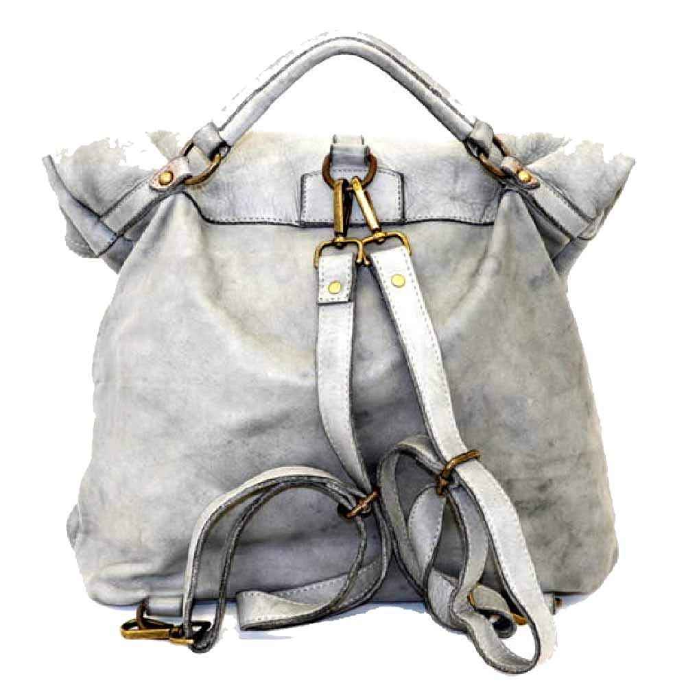 BZNA Bag Yago grün Backpacker Designer Rucksack Damenhandtasche Schultertasche Leder Nappa Italy Neu