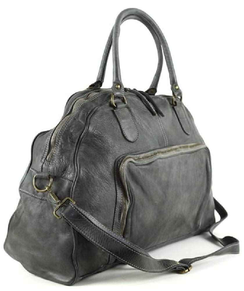 BZNA Bag Camilla schwarz nero Italy Designer Weekender Damen Handtasche Schultertasche Tasche Leder Shopper Neu