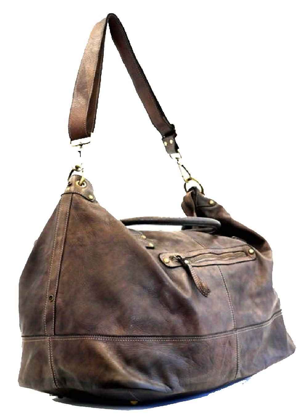 BZNA Bag Joe Beige Italy Designer Weekender Damen Reise Tasche Handtasche Schultertasche Leder Shopper Neu
