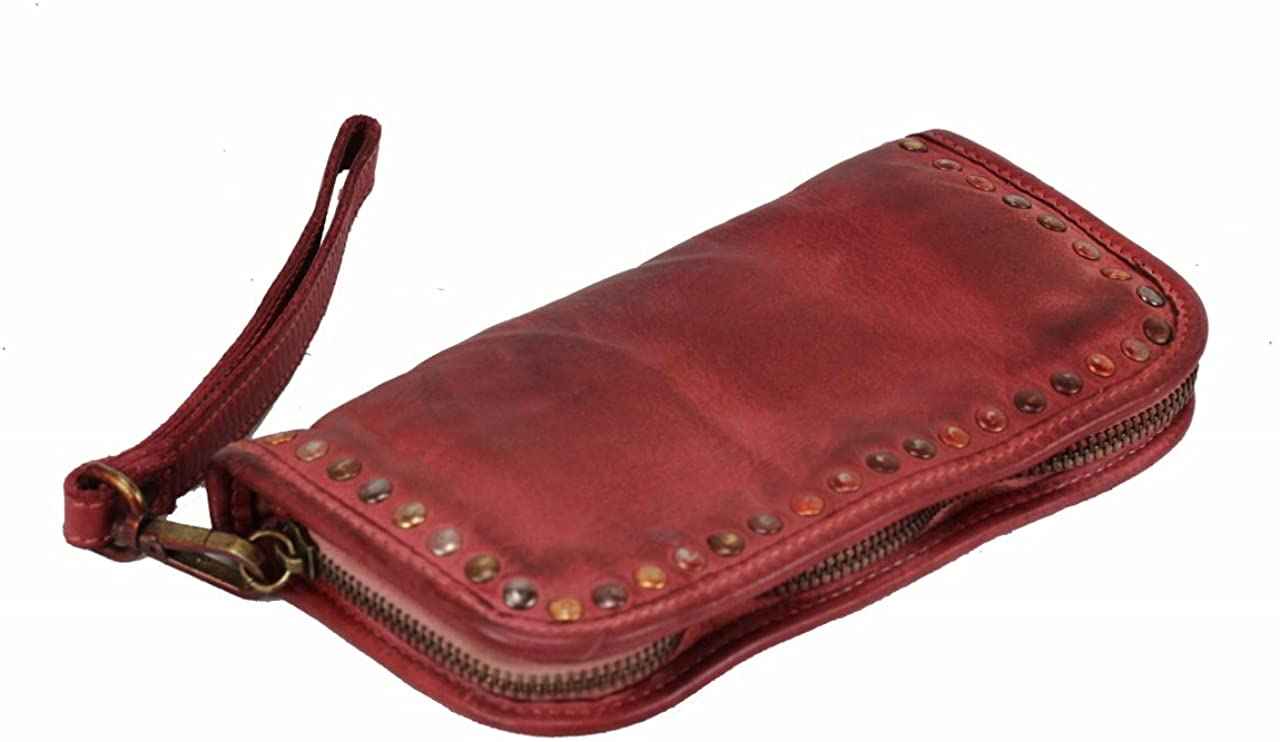 BZNA Berlin Romy Rot Wallet Clutch Leather Leder Portemonnaie Geldbörse Clutch