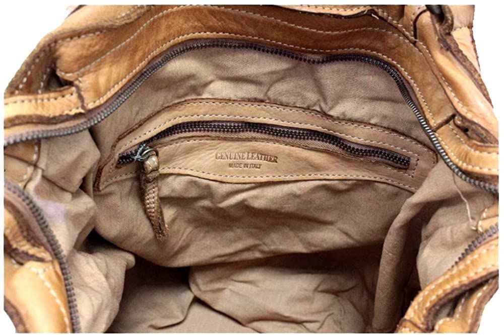 BZNA Bag Santa gelb Italy Designer Damen Handtasche Ledertasche Schultertasche Tasche Leder Shopper Neu