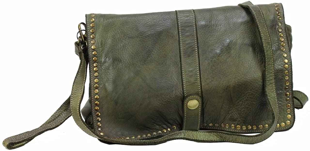 BZNA Bag Luna verde Italy Designer Clutch Umhängetasche Ledertasche Damen Handtasche Schultertasche Tasche Leder Shopper Neu