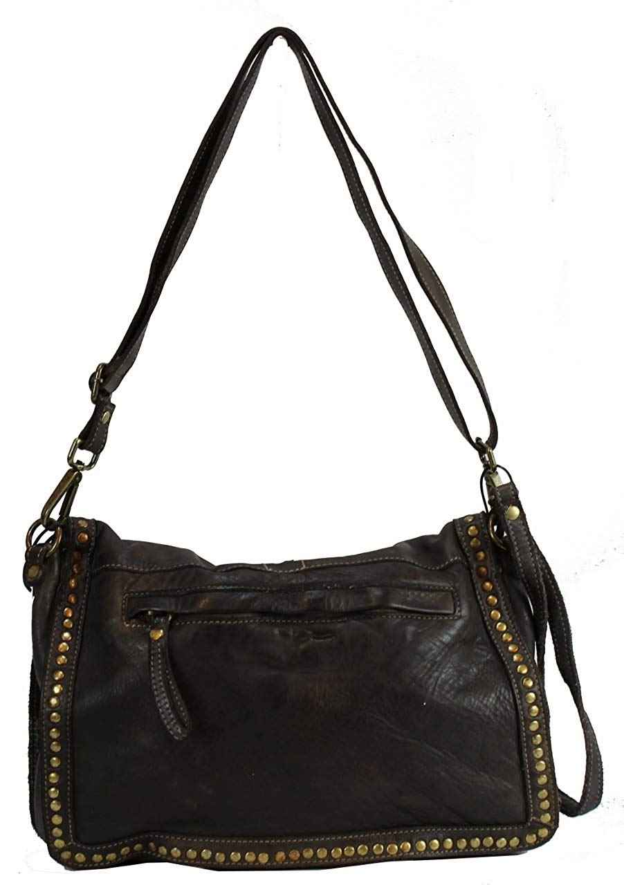 BZNA Bag Gil Braun moro Italy Designer Clutch Umhängetasche Damen Handtasche Schultertasche Tasche Leder Shopper Neu