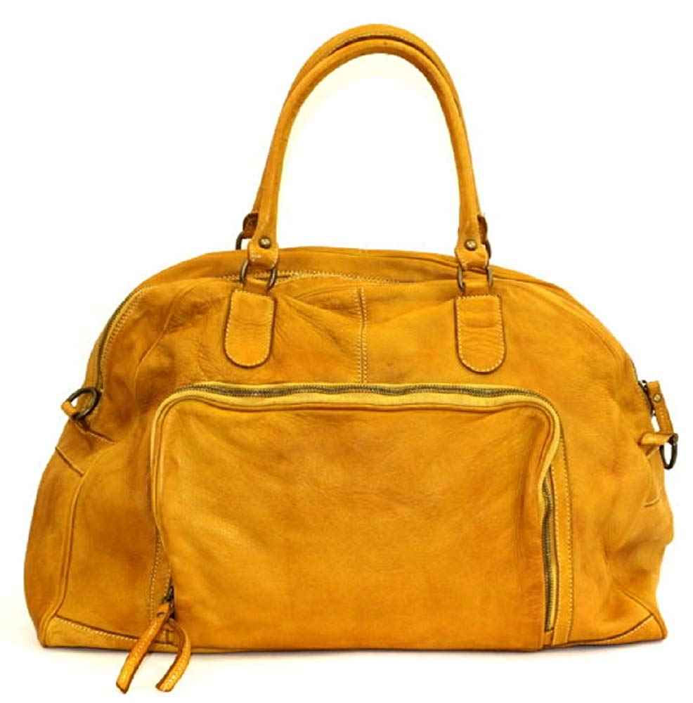 BZNA Bag Camilla gelb yellow Italy Designer Weekender Damen Handtasche Schultertasche Tasche Schafsleder Shopper Neu