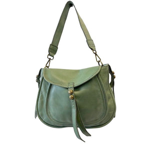 BZNA Bag Kiara Mint Grün italy Designer Leder Schulter Ledertasche Umhänge Tasche