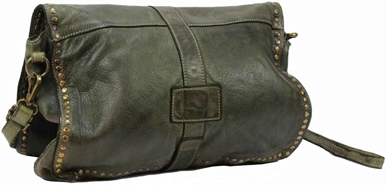 BZNA Bag Luna verde Italy Designer Clutch Umhängetasche Ledertasche Damen Handtasche Schultertasche Tasche Leder Shopper Neu