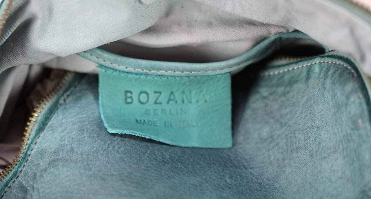BOZANA Bag Richie aqua Backpacker Designer Rucksack Damenhandtasche Schultertasche Leder Nappa sheep ItalyNeu