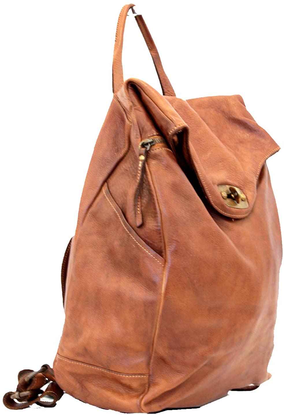BZNA Bag Rinalto Blau Italy Rucksack Backpacker Designer Tasche Handtasche Schultertasche Leder Damen Neu