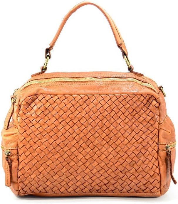 BZNA Bag Marie cognac Italy Designer Damen Handtasche Schultertasche Tasche Leder Shopper Neu - B Z N A