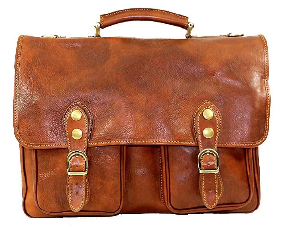 BZNA Firenze Kris cognac Dispatch case Business Bag vegetable plant tanned leather italy handmade Florence Designer Ladies Handbag Shoulder Bag New