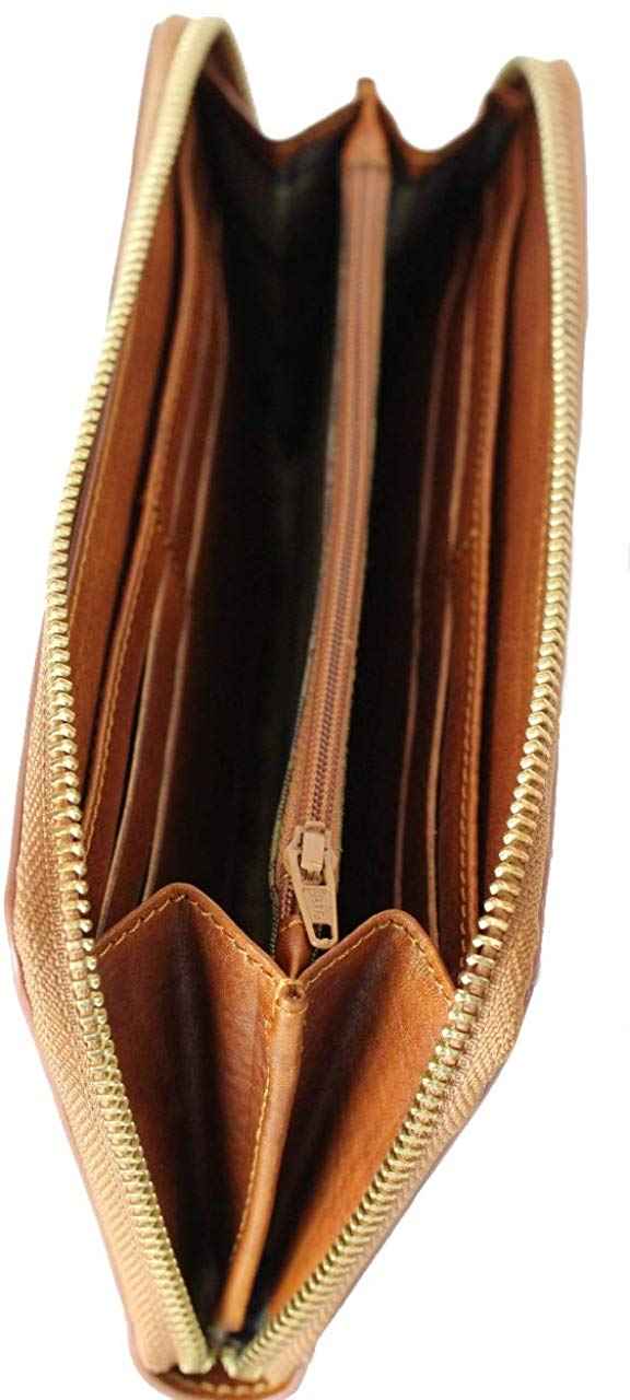 BZNA Firenze Riva cognac Wallet vegetable tanned Leather Leder Portemonnaie Geldbörse Neu