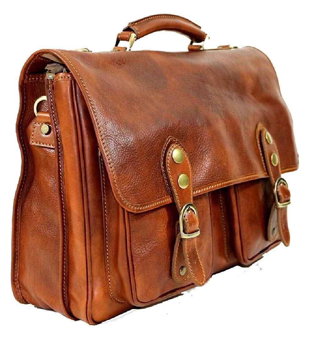 BZNA Firenze Kris cognac Dispatch case Business Bag vegetable plant tanned leather italy handmade Florence Designer Ladies Handbag Shoulder Bag New