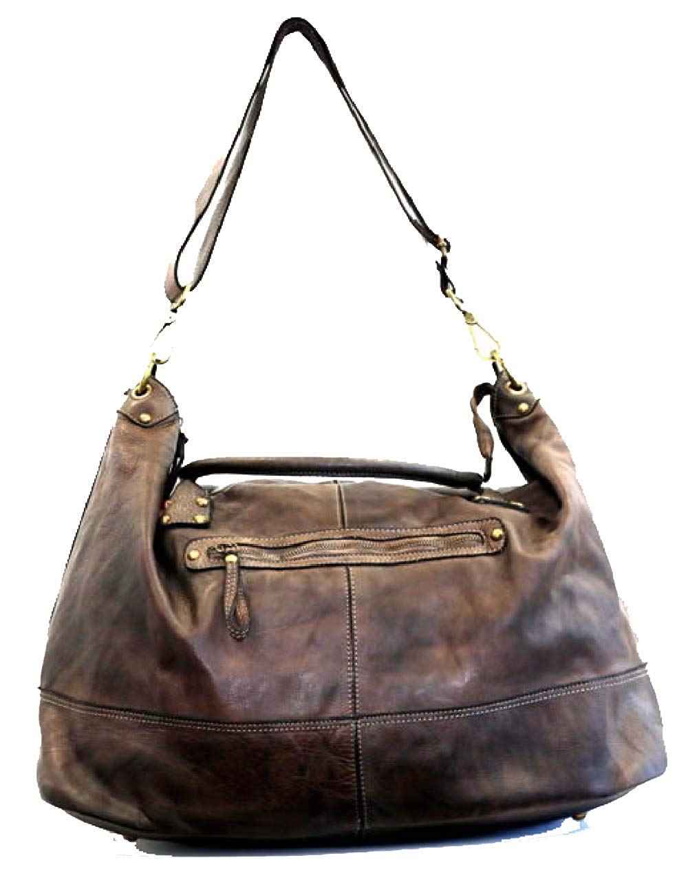 BZNA Bag Joe Braun Italy Designer Weekender Damen Reise Tasche Handtasche Schultertasche Leder Shopper Neu