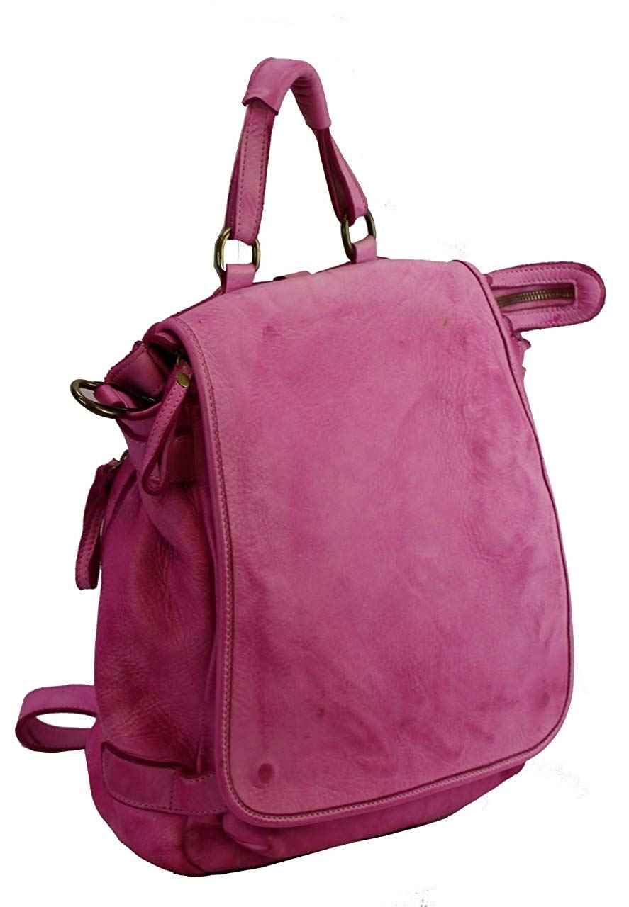 BZNA Bag Anna pink Backpacker Designer Rucksack Ledertasche Damenhandtasche Schultertasche Leder Nappa sheep ItalyNeu
