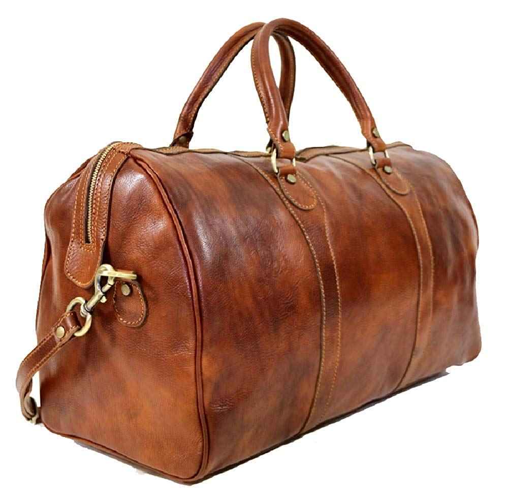 BZNA Firenze Luan cognac Travel Bag Weekender vegetable plant tanned leather italy handmade Florence Designer Ladies Handbag Shoulder Bag New