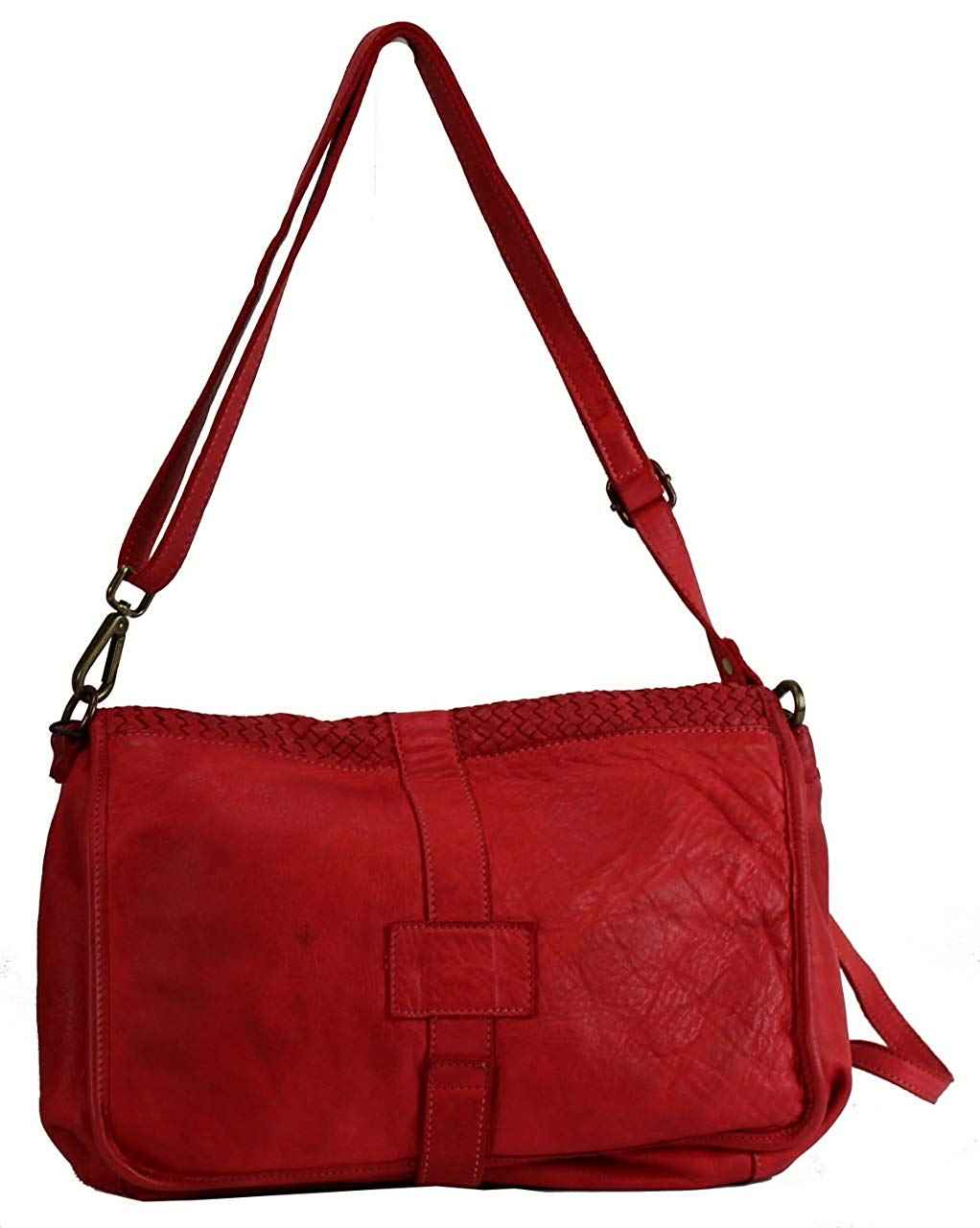 BZNA Bag Lola Rot rosso Italy Designer Clutch Umhängetasche Damen Handtasche Schultertasche Tasche Leder Shopper Neu