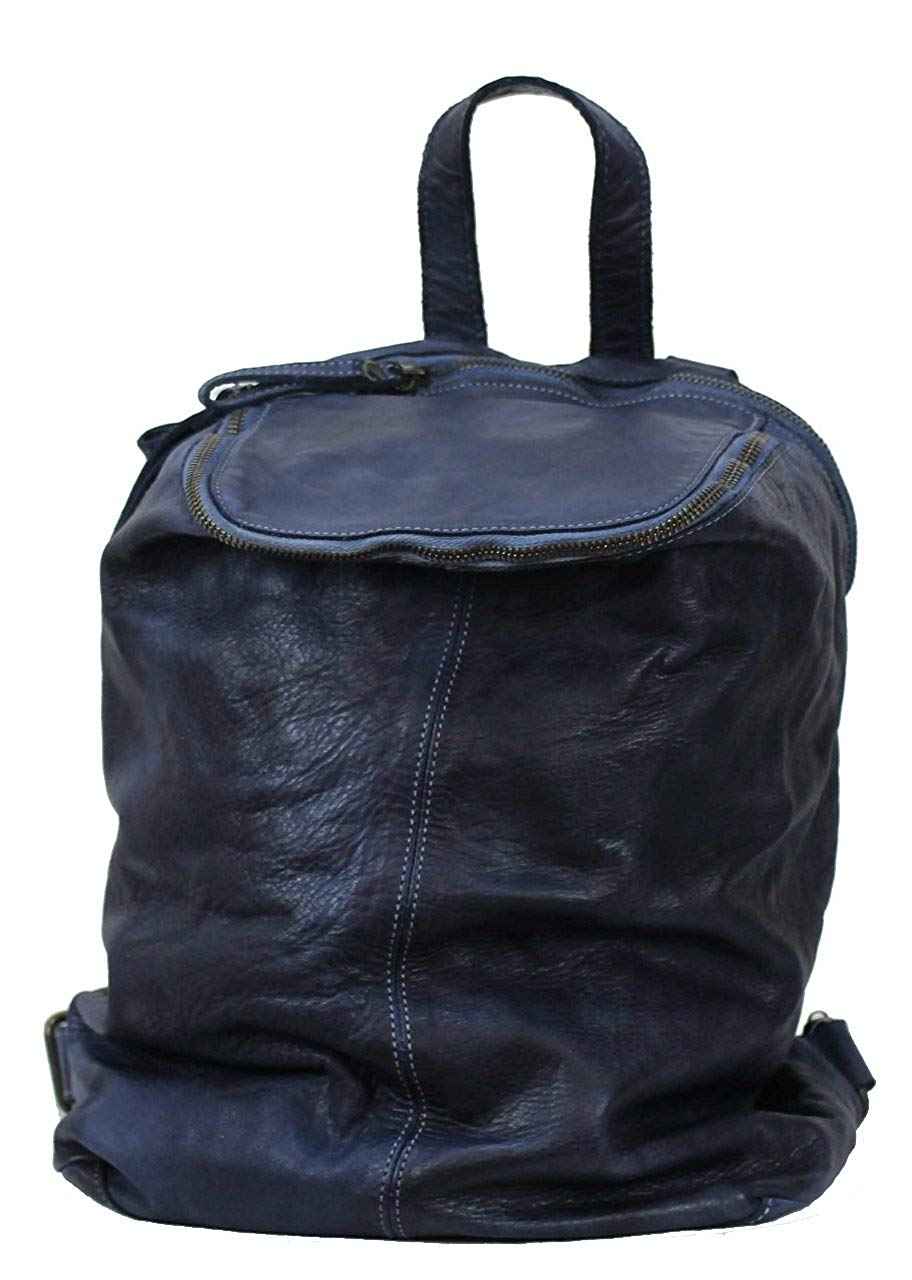 BZNA Bag Richie blue Backpacker Designer Rucksack Damenhandtasche Schultertasche Leder Nappa sheep ItalyNeu