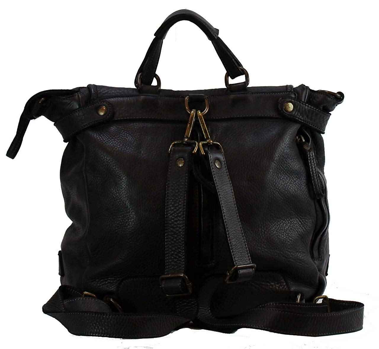 BZNA Bag Anna Schwarz nero Backpacker Designer Rucksack Ledertasche Damenhandtasche Schultertasche Leder Nappa sheep ItalyNeu