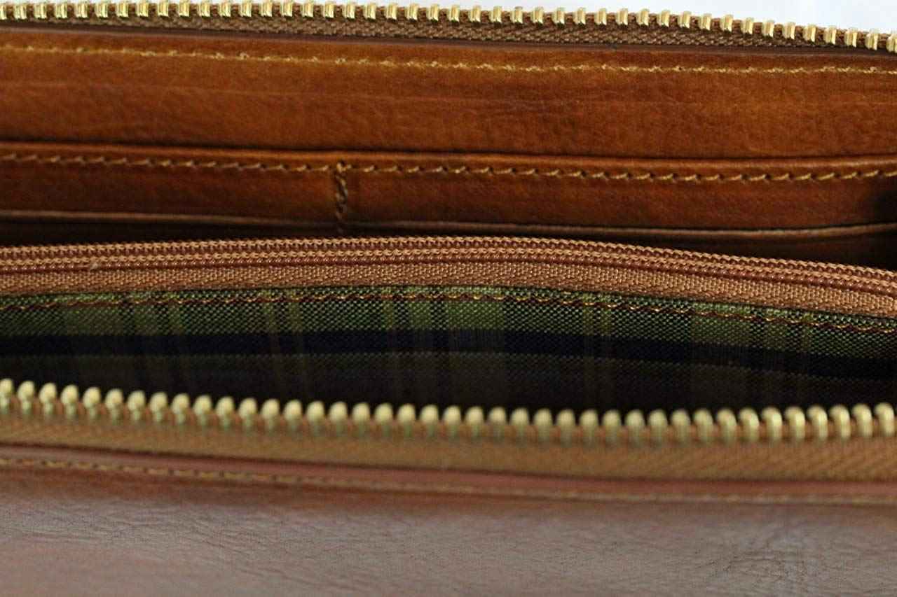 BZNA Firenze Riva moro Wallet vegetable tanned Leather Leder Portemonnaie Geldbörse Neu