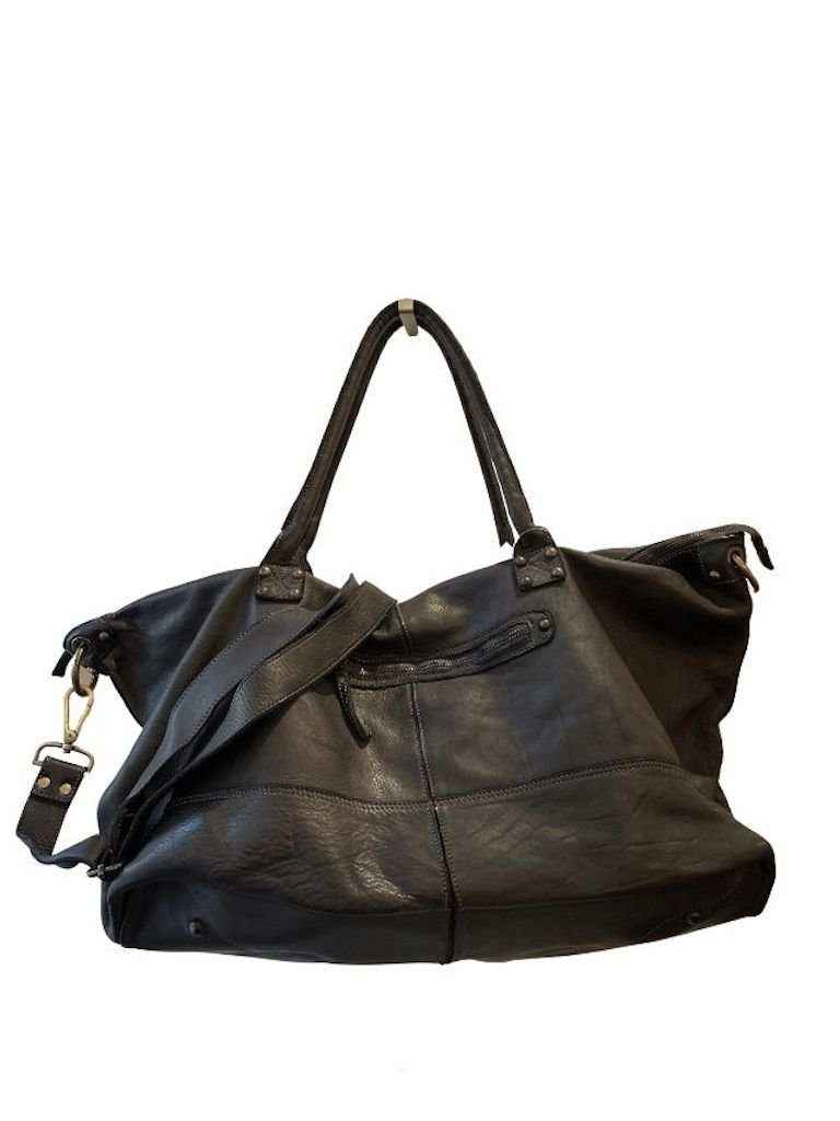 BZNA Bag Joe Schwarz Italy Designer Weekender Damen Reise Tasche Handtasche Schultertasche Leder Shopper Neu