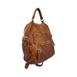 Lade das Bild in den Galerie-Viewer, BZNA Bag Svetta Cognac Backpacker Designer Rucksack Damenhandtasche Schultertasche Leder Nappa - B Z N A
