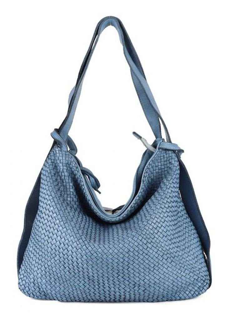BZNA Berlin Xari Mittelblau Backpacker Rucksack Schultertasche Beutel Bag Leder