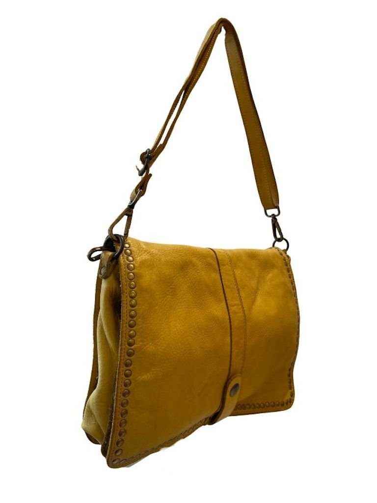 BZNA Bag Luna Gelb Italy Designer Clutch Umhängetasche Damen Handtasche Schultertasche Tasche Leder Shopper Neu