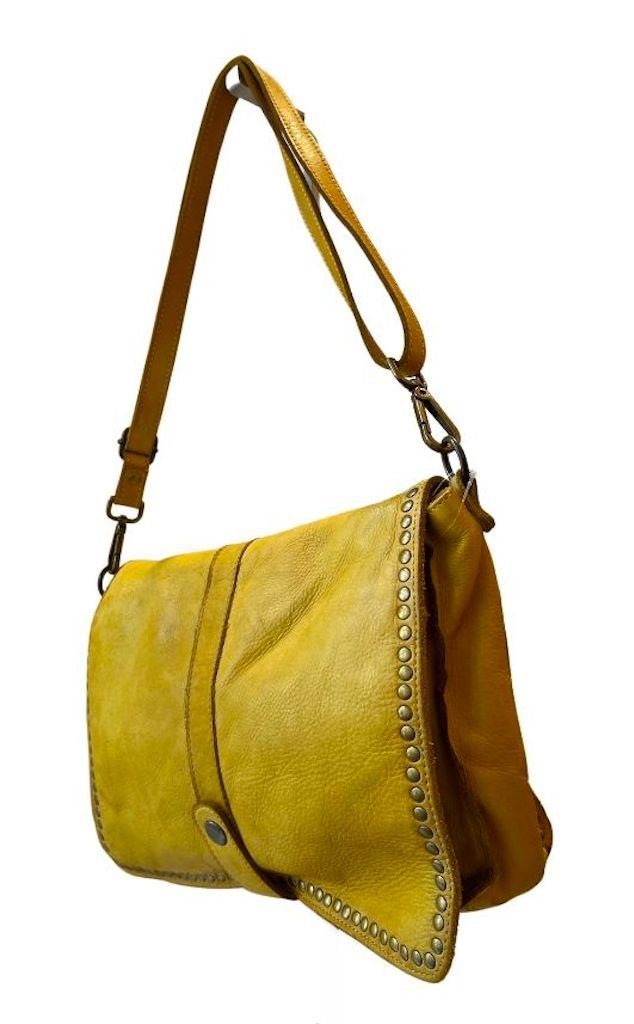 BZNA Bag Luna Gelb Italy Designer Clutch Umhängetasche Damen Handtasche Schultertasche Tasche Leder Shopper Neu