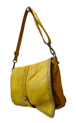 Load image into Gallery viewer, BZNA Bag Luna Gelb Italy Designer Clutch Umhängetasche Damen Handtasche Schultertasche Tasche Leder Shopper Neu

