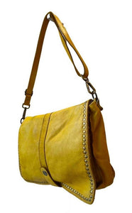 BZNA Bag Luna Gelb Italy Designer Clutch Umhängetasche Damen Handtasche Schultertasche Tasche Leder Shopper Neu