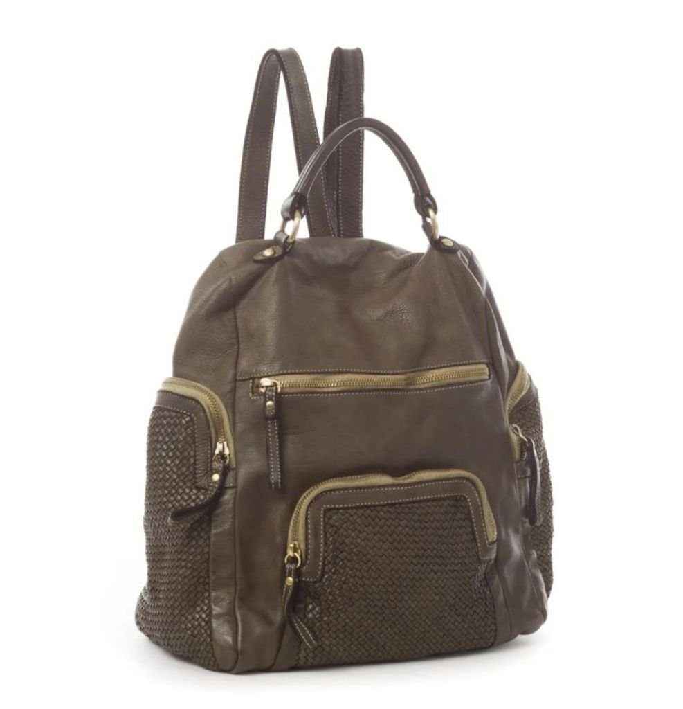 BZNA Bag Svetta Grün Backpacker Designer Rucksack Damenhandtasche Schultertasche Leder Nappa