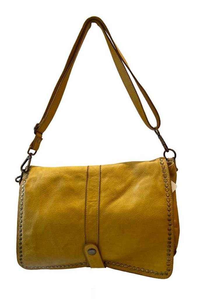 BZNA Bag Luna Gelb Italy Designer Clutch Umhängetasche Damen Handtasche Schultertasche Tasche Leder Shopper Neu