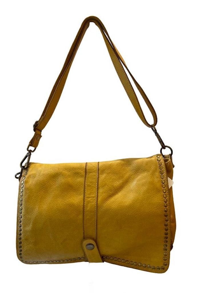 BZNA Bag Luna Gelb Italy Designer Clutch Umhängetasche Damen Handtasche Schultertasche Tasche Leder Shopper Neu