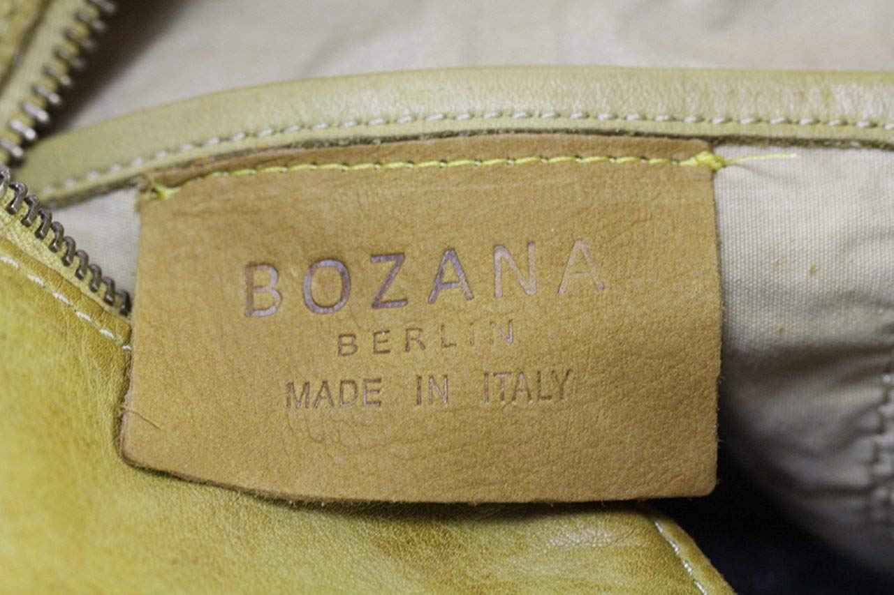 BOZANA Bag Richie giallo gelb Backpacker Designer Rucksack Damenhandtasche Schultertasche Leder Nappa sheep ItalyNeu