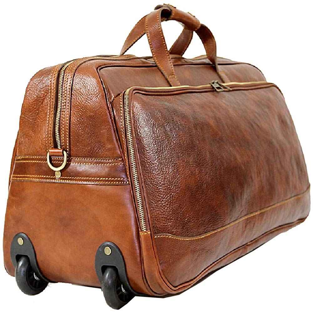 BZNA Firenze Bag Domenico Piccolo braun Trolley Weekender Rollkoffer Reisetasche Business Bag Italy Handtasche Tasche Leder Neu