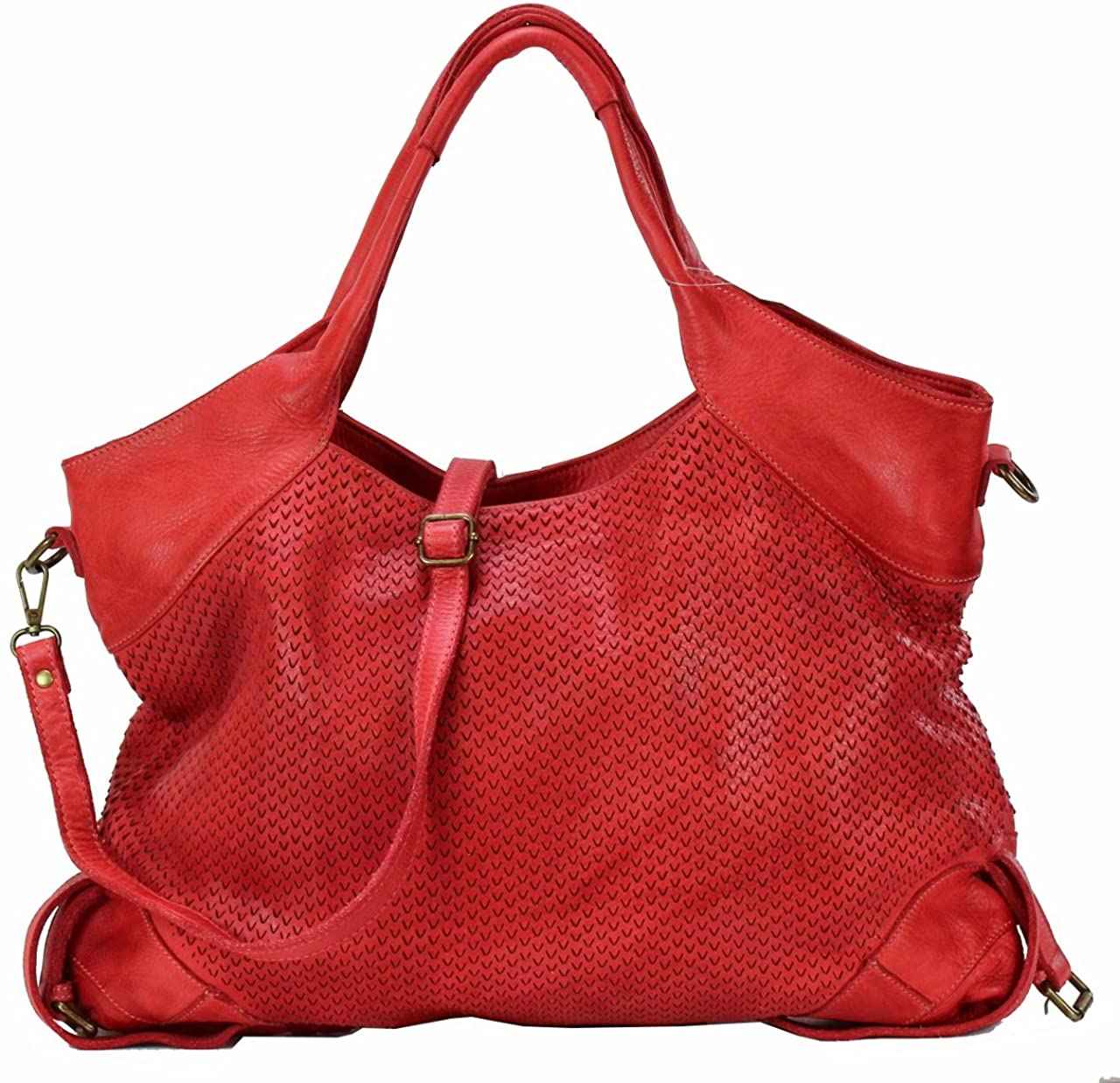 BZNA Bag Tia Rot red Italy Designer Damen Handtasche Schultertasche Tasche Leder Shopper Neu