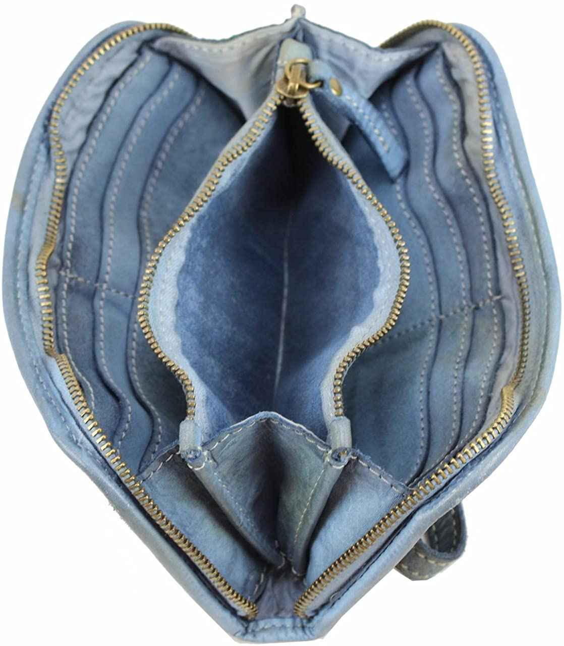 BZNA Berlin Romy Grün Wallet Clutch Leather Leder Portemonnaie Geldbörse