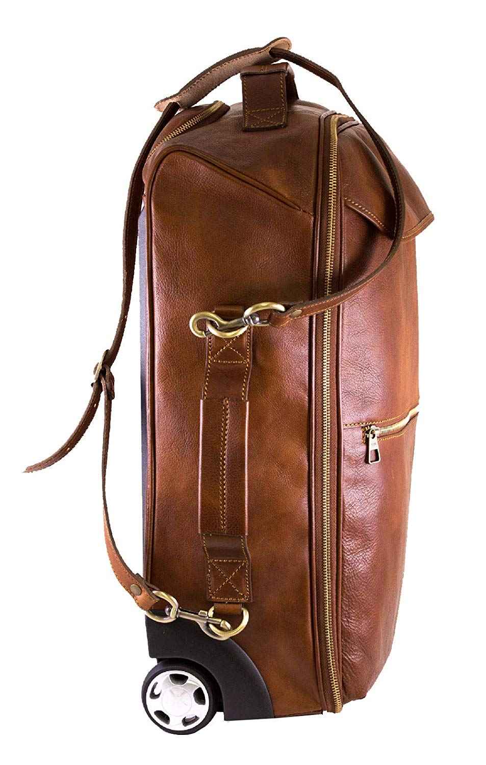 BZNA Firenze Bag Brad schwarz black Trolley Weekender Rollkoffer Reisetasche Business Bag Italy Handtasche Ledertasche