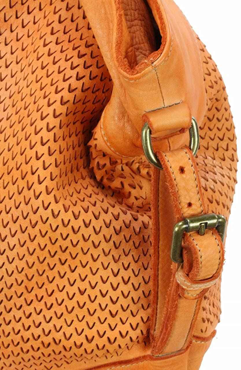 BZNA Bag Tia helles ausgewaschenes Orange Italy Designer Damen Handtasche Schultertasche Tasche Leder Shopper Neu