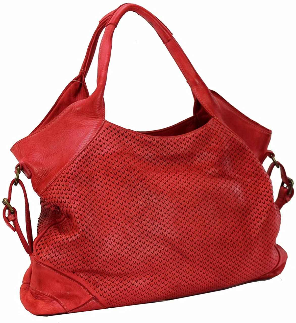 BZNA Bag Tia Rot red Italy Designer Damen Handtasche Schultertasche Tasche Leder Shopper Neu