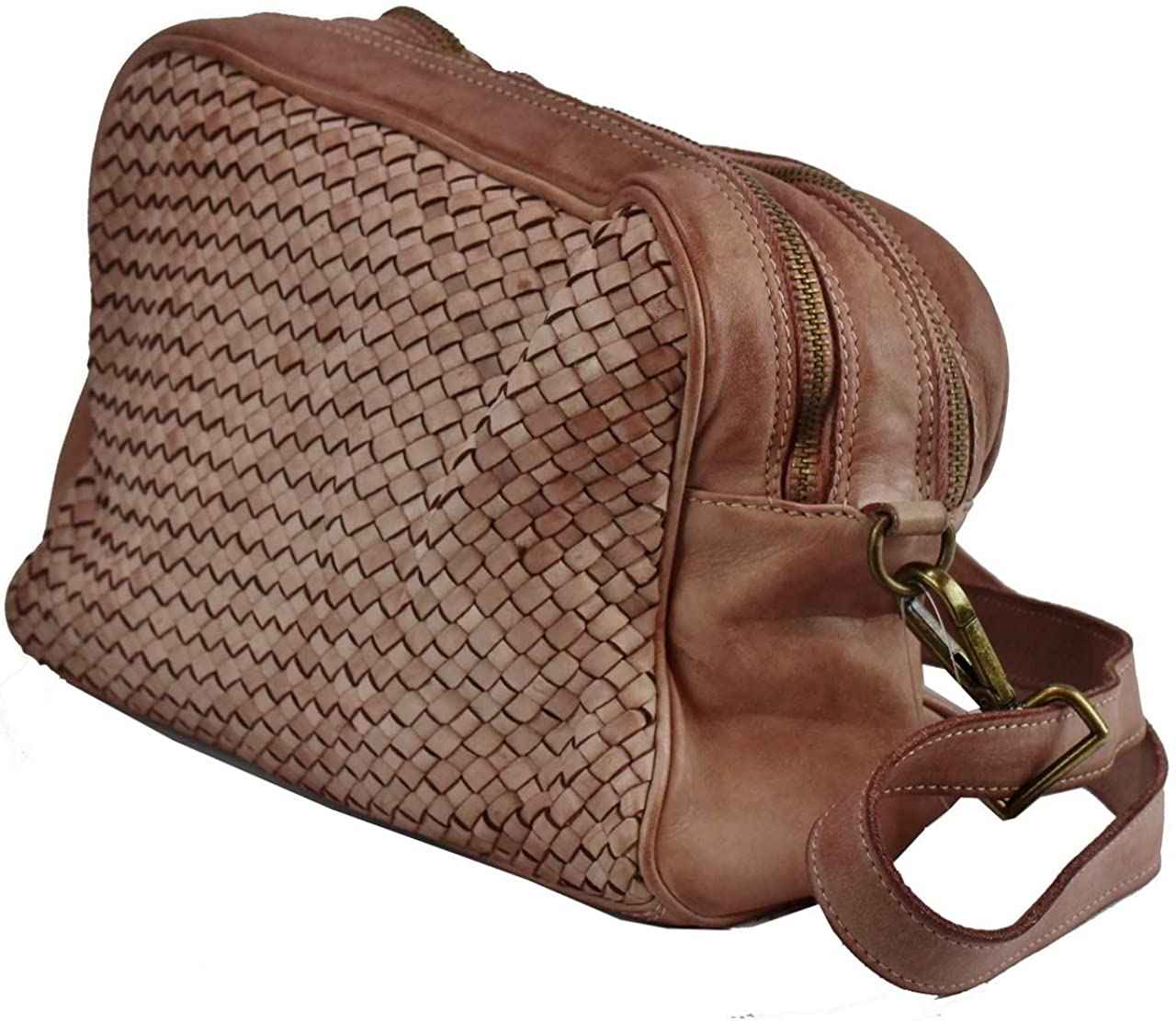 BZNA Bag Lucy Rosa Italy Designer Clutch Braided Ledertasche Umhängetasche Damen Handtasche Schultertasche Tasche Leder Shopper Neu