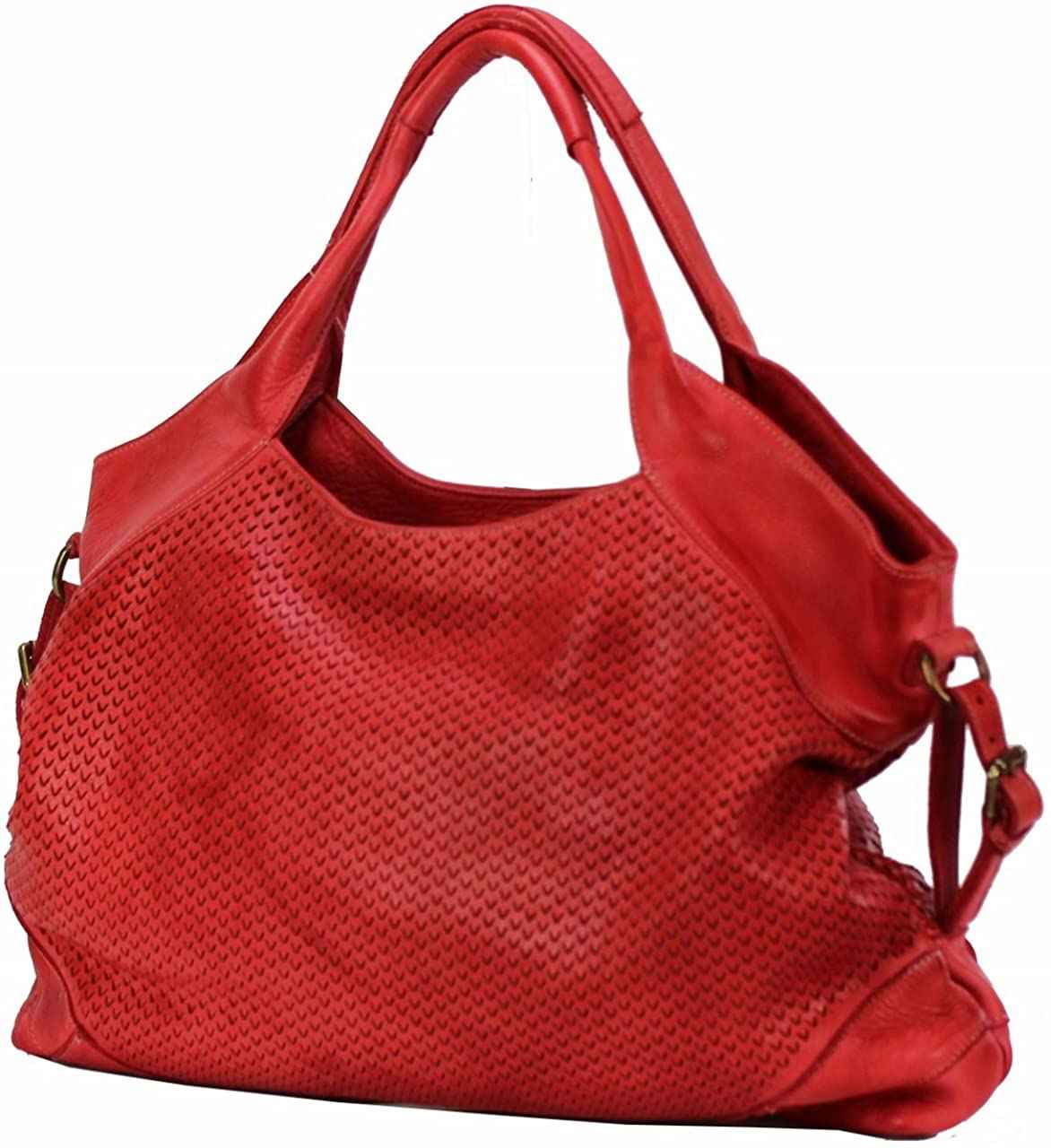 BZNA Bag Tia Rot red Italy Designer Damen Handtasche Schultertasche Tasche Leder Shopper Neu