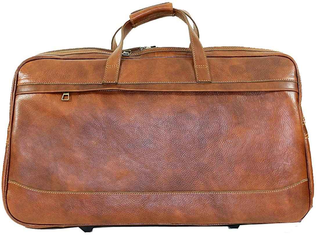 BZNA Firenze Bag Domenico Piccolo braun Trolley Weekender Rollkoffer Reisetasche Business Bag Italy Handtasche Tasche Leder Neu