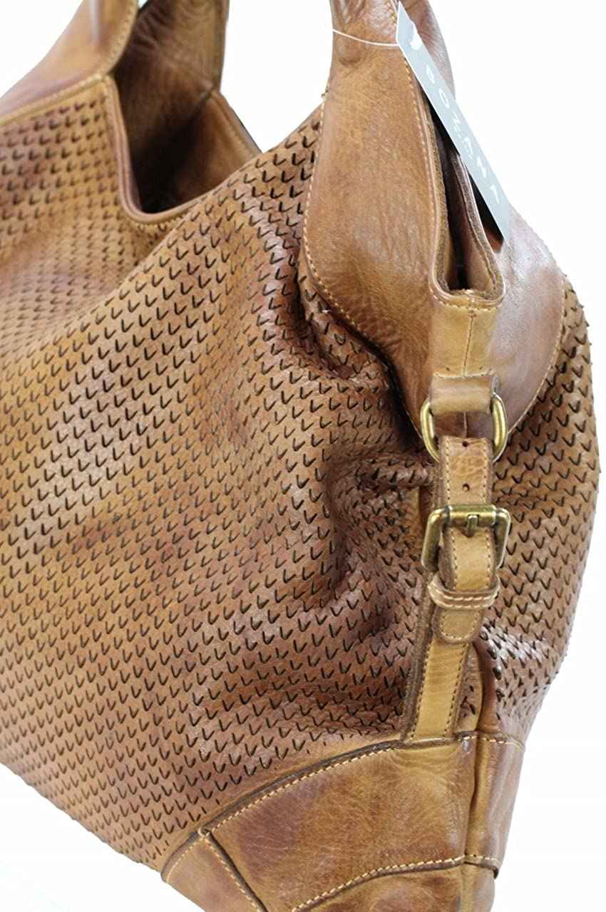 BZNA Bag Tia Cognac Italy Designer Damen Handtasche Schultertasche Tasche Leder Shopper Neu