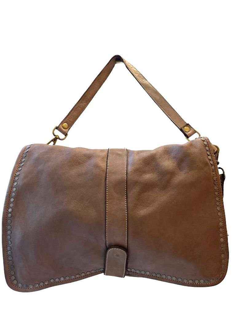 BZNA Bag Luna Taupe Italy Designer Clutch Umhängetasche Damen Handtasche Schultertasche Tasche Leder Shopper Neu