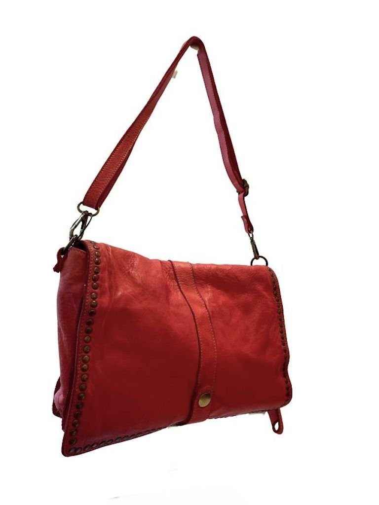 BZNA Bag Luna Rot Italy Designer Clutch Umhängetasche Ledertasche Damen Handtasche Schultertasche Tasche Leder Shopper Neu