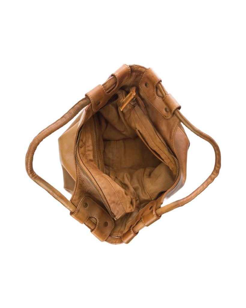 BZNA Bag Shopper Elisa Braun Designer Damenhandtasche Messenger Schultertasche
